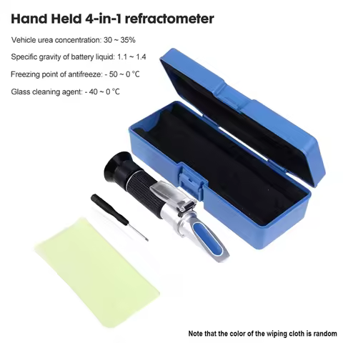 4 in 1 Refractometer Antifreeze Coolant Tester ATC Engine Fluid Propylene Ethylene Glycol Detector C