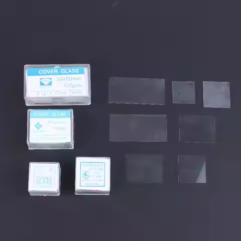 100Pcs Microscope DIY Accessories Transparent Slides Coverslips Coverslides Cover Glass 18x18 20x20 