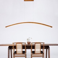 木質吊燈，現代線性吊燈，吸頂燈，木質 LED 燈