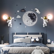 สร้างสรรค์ LED นักบินอวกาศดวงจันทร์ห้องเด็กโคมไฟติดผนังห้องนั่งเล่นชายหญิงห้องนอนตกแต่งผนังแฟนตาซีติดผนังโคมไฟ