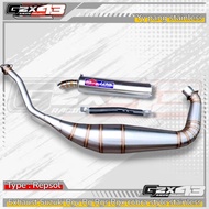 YYPANG racing exhaust SUZUKI Rgv Rgs Rgs Rg cobra style stainless exoz