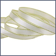 ∼ 25 yards Satin Ribbon Gold Edge