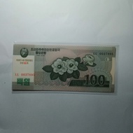 Uang Kuno Asing Korea Utara 100 Won UNC 