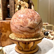 一圖一物 紅紋石 巨型水晶球 晶石擺件 家居擺設 風水 一圖一物