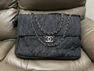 Chanel Denim Chain Bag 牛仔手袋 Maxi Messenager Flapbag CF 絕版