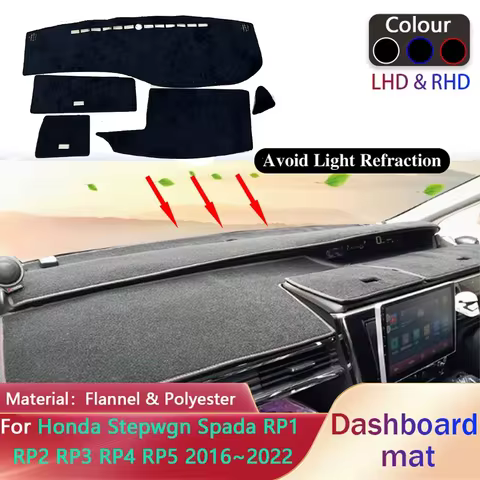 Dashboard Cover Pad for Honda Stepwgn Spada RP1 RP2 RP3 RP4 RP5 2016~2022 Liner Anti-Slip Mat Sunsha