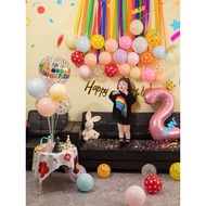 22 inch 4D~55cm transparent aluminum foil balloons in rainbow color for happy birth birthday party d