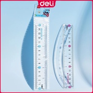 Deli 15cm 6 Inch Ruler Easy to Read Mixed EH661