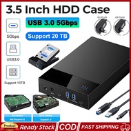 2.5/3.5 inch HDD Case USB3.0 Hard Drive Enclosure SATA to USB 3.0 External Hard Drive Reader 20TB Ad