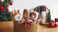 【懶熊部屋】LINE FRIENDS 日本正版 熊大 BROWN 兔兔 CONY 聖誕節系列 雪人 麋鹿 頭套裝 娃娃