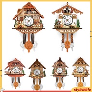 [stylishlife]  Antique Wooden Hanging Cuckoo Wall Time Alarm Clock Home Living Room Decoration