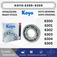 Koyo 6300 6301 6302 6303 6304 6305 Open 2RS ZZ Deep Groove Ball Bearing Motor Bearing 100% ORIGINAL