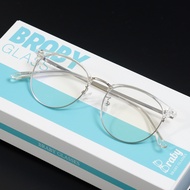 Gọng Kính Cận Tròn Nửa Gọng Thời Trang Nam Nữ Braby Chất Liệu Thép Chống Gỉ Thanh Mảnh Kiểu Dáng Đơn