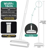 Large 16CM Sweeping Stick Type Hair Absorbing Roller Paper Floor Brush Dust Absorbing Hair Rollers H