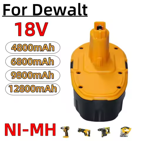 18V 12800mAh Ni-MH Power Tool Battery Compatible with Dewalt DC9096 DE9039 DE9095 DW9098 DE9503 DW90