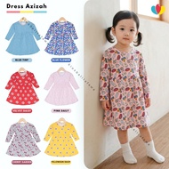 Aziza Dress Size 1 - 4 Years Girls' Dress, Premium Daily Motif Daster, Size 1 2 3 4 Years, alinkidos
