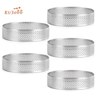 Stainless Steel Perforated Tart Ring, 5Pcs 5cm Perforated Cake Mousse Ring, DIY Round Tart Rings for Baking Dessert Ring