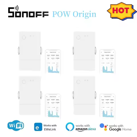 SONOFF POW Origin 16A Smart Power Meter Switch POWR2 Upgrade Version With Overload Protection Work W