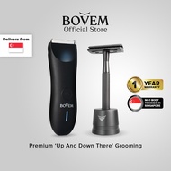 BOVEM Up &amp; Down Package: Waterproof Below-The-Waist Trimmer for Face Body and Private Groin Grooming Men Shaver