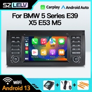 Sesuai untuk BMW E39 E38 X5 E53 M5 pemain radio navigasi Android Carplay Bluetooth