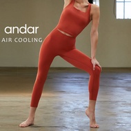[ANDAR]Air Cooling Genie Signature Leggings 3/4 Length 7Colors Korean andar yoga pants Korean nation