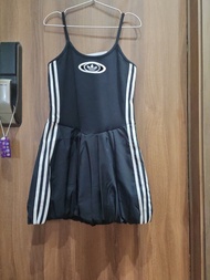 有單三葉草 logo 縷空 Adidas Balloon Bubble dress 黑色三間 泡泡裙 花苞 雲朵 ballet diesel y-3