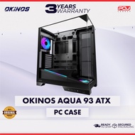 OKINOS AQUA 93 ATX CASING WITH 2 ARGB FANS - BLACK