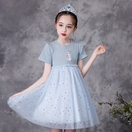 Girls Elsa Princess Dress 04 Frozen Elsa Elsa Cotton Children Dress Dress