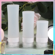 3pcs Sub Empty Bottle Silicone Portable Travel Lotion Storage Bottle Holder for Cosmetics (30g, 35g,