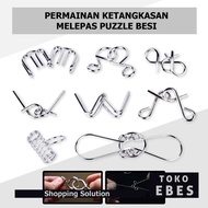 EBES STORE Skill Game Puzzle Release Iron Puzzle 8 in 1