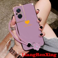 Casing OPPO Reno 8Z 5G RENO 8 Z 5G Reno8 Z 5g phone case Softcase Electroplated silicone shockproof Protector  Cover new design with Lanyard for girls DDAXSS01