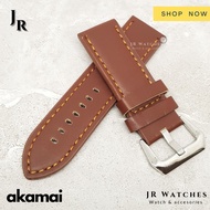 Genuine Original AKAMAI A39 Brown Leather Watch Strap for Men and Women