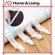 AO Home [4pcs] Bedsheet Clips Bed Sheet Mattress Blankets Elastic Grippers Fasteners Clip Holder