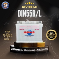 OSIMA DIN55 / DIN55L / DIN55R Wet Car Battery | Bateri Kereta | Proton X50 Satria Persona Forte XC90