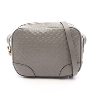 GUCCI BREE MICRO GUCCI SHIMAS 單肩斜背包 449413 皮革 灰色 二手