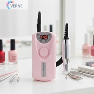 [Verne.my] Rechargeable Electric Nail File Adjustable Speed Cordless Efile with Bits Kit for Trainin