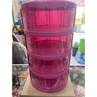 4-tier Serving Hood Multilayer Food Storage Stacking Rack Keeps Warm Meal Cover