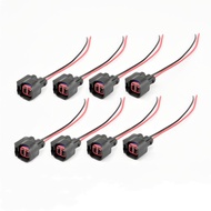 8Pack Fuel Injector Pigtail Connector Plug Wire EV6 EV14 ID725 ID850 ID1000 Sesuai untuk Ford F-150 