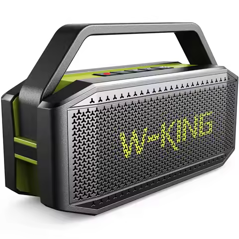 W-KING (100W Peak) 60W Portable Loud Bluetooth Speakers with Subwoofer, Outdoor Speaker Bluetooth Wi