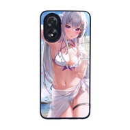 Case Glass for OPPO A38 A18 OPPO A58 Ahegao Manga Girl Hentai casing Phone cover Protection aestheti