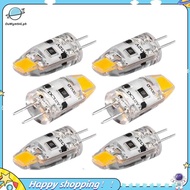 【ouwym9al】6PCS G4 LED Bulb 12V DC Dimmable COB LED G4 Bulb 1.5W 360 Beam (Warm White)