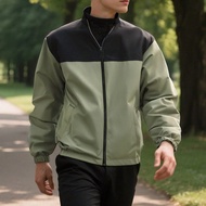 1pc Men's Personalized Color Block Sports Jacket, XXS-L Suitable For Women, Clean-Cut Design, Suitab