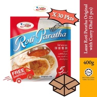 Lazat Roti Prata/Paratha/Pratha/Roti Canai Original Frozen Free Dhal 5's (30pkts x 400gm)