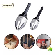 MERLYMALL Keyless Drill Chuck, Alloy Hex / Round Shank Drill Chuck Adapter,  Hex Shank Chuck for Min