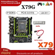 X79G Motherboard+SATA Cable+Bezel LGA2011 4XDDR3 RECC Slot M.2 NVME PCI-E X16 6XUSB2.0 SATA3.0 Serve