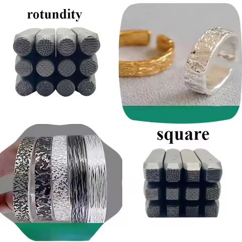 9x9mm Jewelry Tool Vertical Line Texture Design Stamp Metal Stamping Punch Silver Ring Bracelet Craf