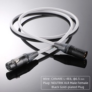 CANARE สายไมโครโฟนแบบกำหนดเอง NEUTRIK สายรถบัสชาย Canon ชุบทอง L-4E6S สายสัญญาณเสียงมิกเซอร์ไมโครโฟน