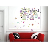 Colorful Bird Cage AY993 (90x60) - Wall Stickers / Wall Stickers