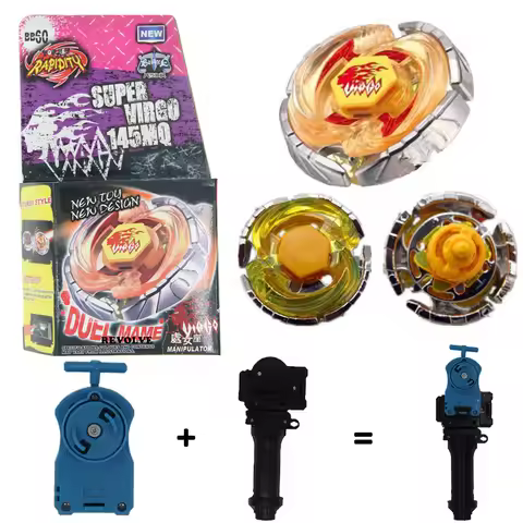 de B-X TOUPIE BURST BEYBLADE Metal Fight BB-60 Rock Libra 100WD - New with grip +blue pull line