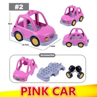 Diy Compatible Lego Duplo Baby Toys Pink Car Blocks Children's Toys Birthday Gift